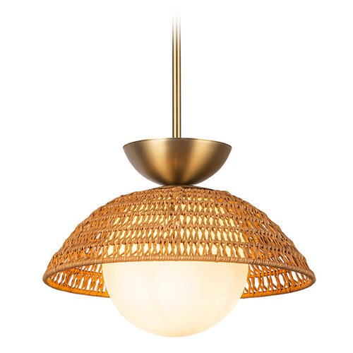 Alora Lighting Perth Brushed Gold Pendant Light with Globe Shade