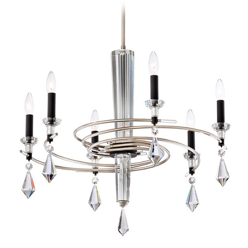 Schonbek Worldwide Lighting Tempest Soft Silver & Black Chandelier