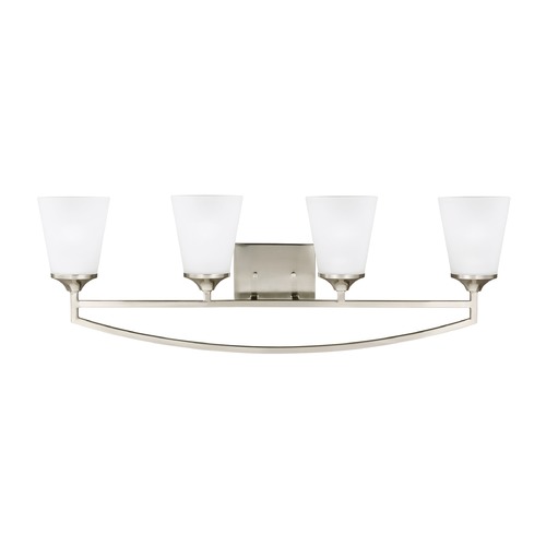 Hanford 33.50-Inch Bath Light in Brushed Nickel by Generation Lighting