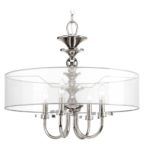 Progress Lighting March Polished Nickel Pendant by Progress Lighting P500043-104