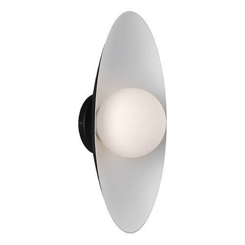 Joni 16-Inch LED Wall Sconce in Black & White by Visual Comfort Modern