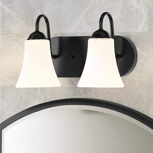 Progress Lighting Classic Black 2-Light Bathroom Light by Progress Lighting P300234-031