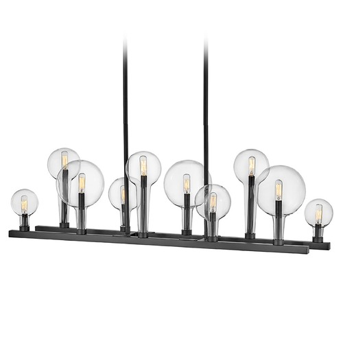 Hinkley Alchemy 10-Light Linear Chandelier in Black by Hinkley Lighting 30528BK