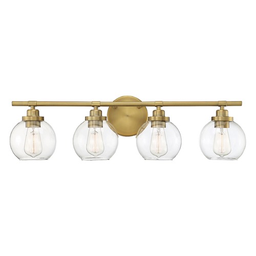 Carson 30-Inch Warm Brass Bathroom Light by Savoy House