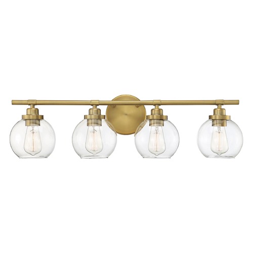 Savoy House Carson 30-Inch Warm Brass Bathroom Light by Savoy House 8-4050-4-322