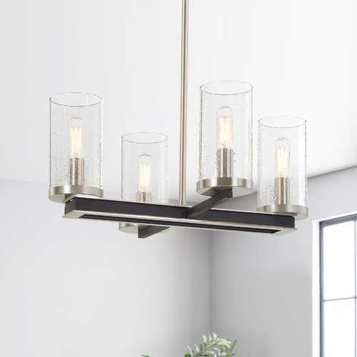 Cole's Crossing Coal with Brushed Nickel Chandelier by Minka Lavery