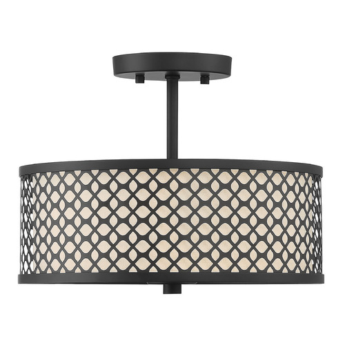 13-Inch Semi-Flush Mount in Matte Black by Meridian