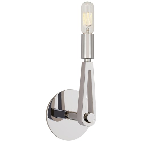 Visual Comfort Signature Collection Thomas OBrien Alpha Single Sconce in Nickel by Visual Comfort Signature TOB2510PN