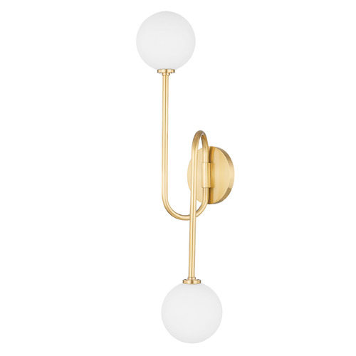 Mitzi by Hudson Valley Mitzi Daniella Aged Brass 2-Light Vanity Fixture H655102A-AGB