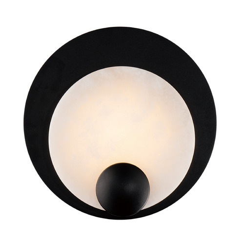 Modern Forms by WAC Lighting Rowlings 10-Inch LED Alabaster Wall Sconce in Black by Modern Forms WS-82310-BK
