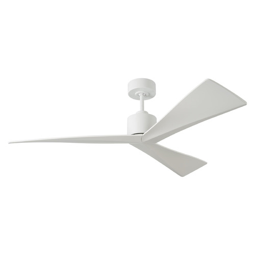 Visual Comfort Fan Collection Visual Comfort Fan Collection Adler 52 Matte White Ceiling Fan Without Light 3ADR52RZW