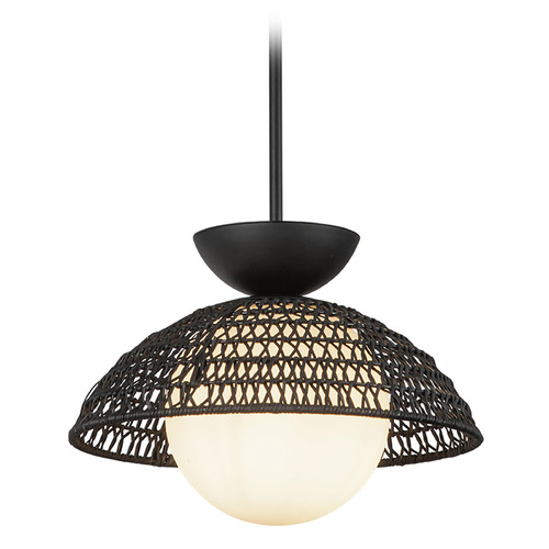 Alora Lighting Perth Matte Black Pendant Light with Globe Shade