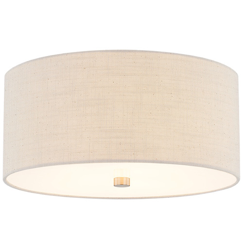 Justice Design Classic 14 Inch Drum Flush Mount Nickel