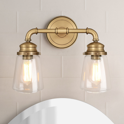 Hinkley Fritz 2-Light Heritage Brass Bath Light by Hinkley Lighting 5032HB