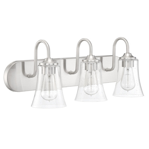 Gwyneth Brushed Polished Nickel Bathroom Light by Craftmade Lighting