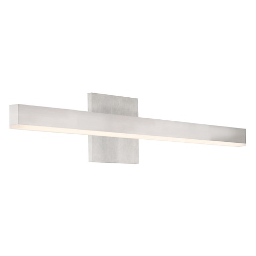 Modern Brushed Nickel LED Bathroom Light with Frosted Shade 3000K 689LM by Kuzco Lighting