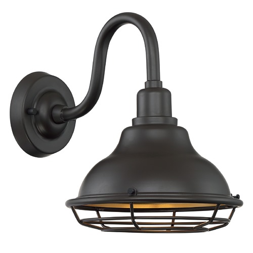 Satco Lighting Newbridge Dark Bronze & Gold Barn Light by Satco Lighting 60/7011