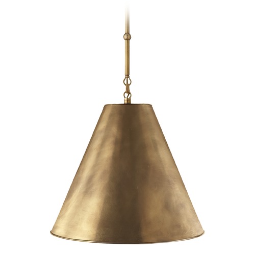 Visual Comfort Signature Collection Thomas OBrien Goodman Pendant in Antique Brass by Visual Comfort Signature TOB5090HABHAB