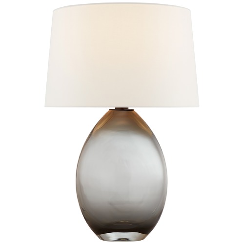 Visual Comfort Signature Collection Chapman & Myers Myla Wide Table Lamp in Smoked Glass by Visual Comfort Signature CHA3421SMGL
