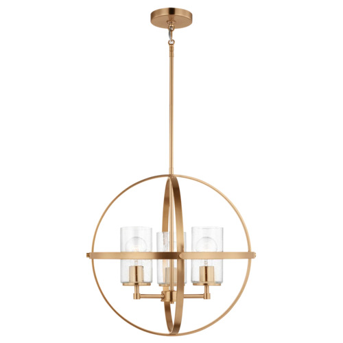 Alturas 19-Inch Satin Brass LED Chandelier by Generation Lighting