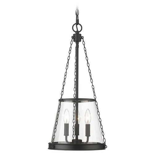 Z-Lite Prescott Matte Black Pendant by Z-Lite 341P12-MB