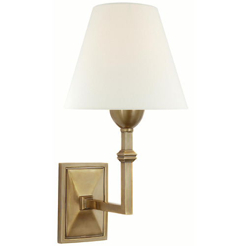 Visual Comfort Signature Collection Alexa Hampton Jane Hand-Rubbed Antique Brass Sconce