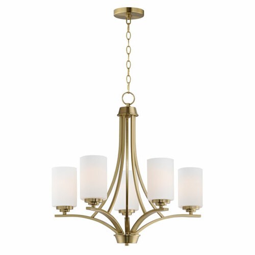 Deven 5-Light Chandelier in Satin Brass by Maxim Lighting