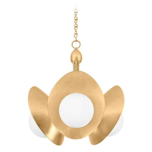 Troy Lighting Olson Vintage Gold Leaf LED Chandelier