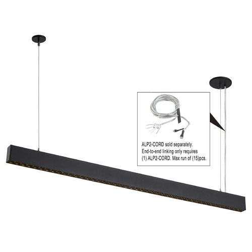 Recesso 46-Inch Black LED Linear Office Light 3500K 5400LM