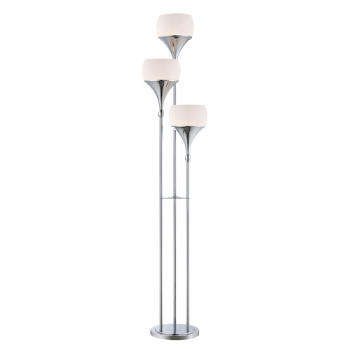 Modern Floor Lamp in Polished Chrome by Lite Source Lighting