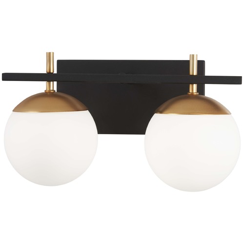 Alluria 2-Light Bath Light in Weathered Black & Autumn Gold by George Kovacs