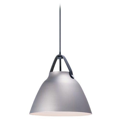 Maxim Lighting Maxim Lighting Nordic Black / Brushed Platinum Pendant Light with Bowl / Dome Shade 11356BKBP