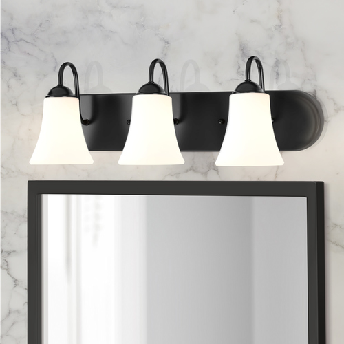Classic Black 3-Light Bathroom Light by Progress Lighting