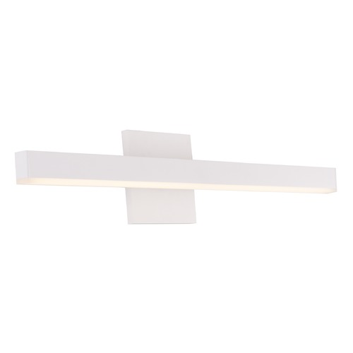 Modern White LED Bathroom Light with Frosted Shade 3000K 689LM by Kuzco Lighting