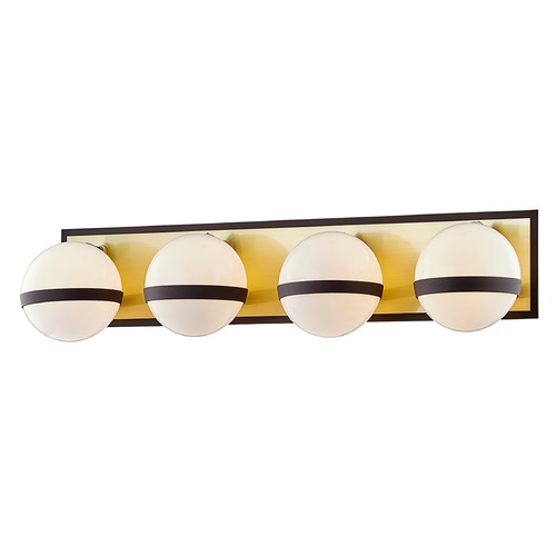 Troy Lighting Ace 27-Inch Bath Light in Textured Bronze & Brushed Brass by Troy Lighting B7474