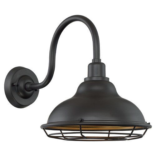 Newbridge Dark Bronze & Gold Barn Light by Satco Lighting