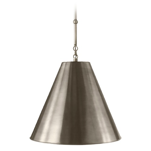 Visual Comfort Signature Collection Thomas OBrien Goodman Pendant in Antique Nickel by Visual Comfort Signature TOB5090ANAN