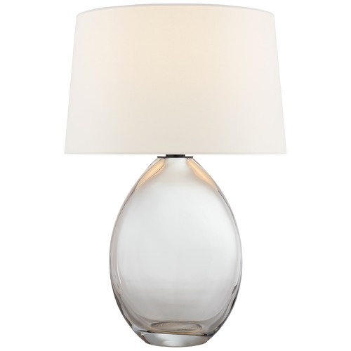 Chapman & Myers Myla Wide Table Lamp in Clear Glass by Visual Comfort Signature