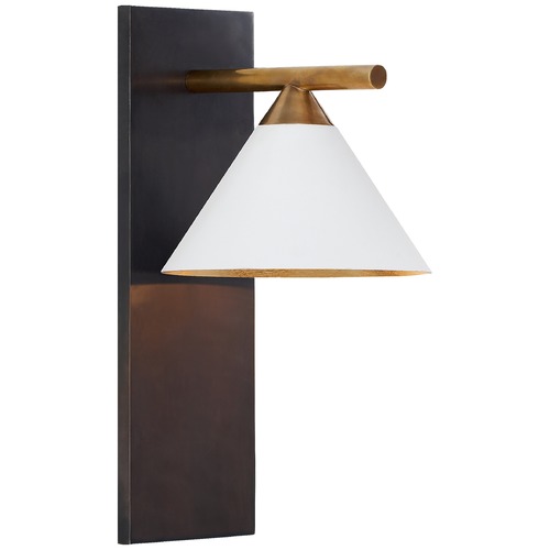 Kelly Wearstler Cleo Sconce in Bronze & White by Visual Comfort Signature