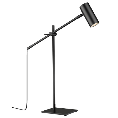 Calumet Matte Black Swing Arm Lamp by Z-Lite