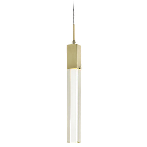 Avenue Lighting Original Glacier Brushed Brass LED Mini Pendant by Avenue Lighting HF1901-1-GL-BB-C