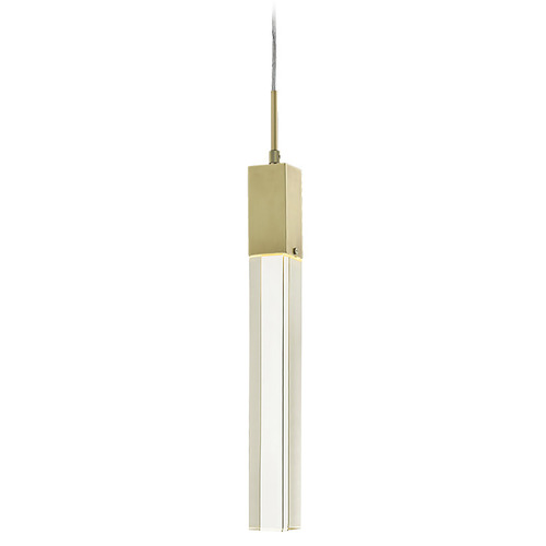 Original Glacier Brushed Brass LED Mini Pendant by Avenue Lighting