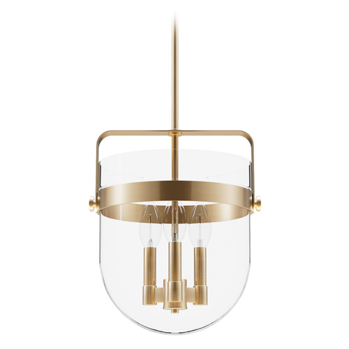 Hunter Fan Company Karloff Alturas Gold Pendant Light with Bowl / Dome Shade