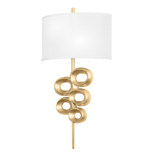 Corbett Lighting Corbett Lighting Tourmaline Vintage Gold Leaf Sconce 450-16-VGL
