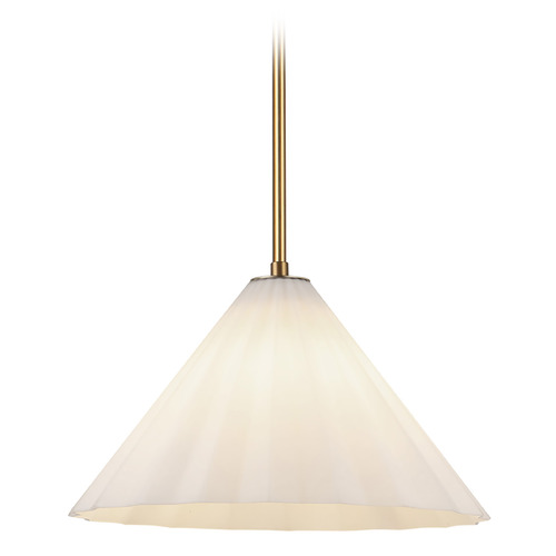 Alora Lighting Alora Lighting Serena Aged Gold Pendant Light with Conical Shade PD451814AGOP