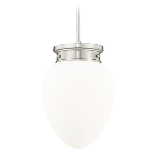 Z-Lite Gideon Brushed Nickel Mini-Pendant Light with Teardrop Shade