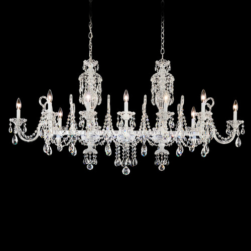 Schonbek Lighting Schonbek Worldwide Lighting Sterling Linear Polished Silver Island Light S6912-40H