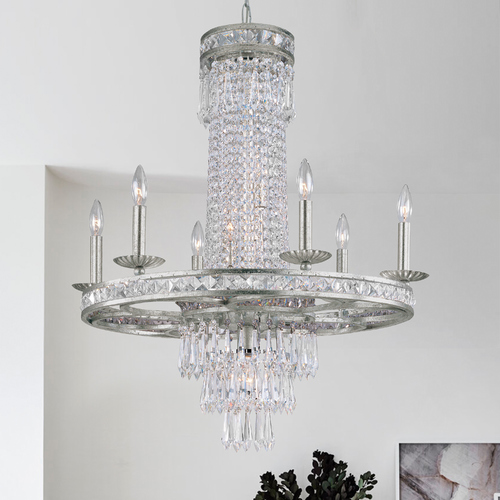 Crystorama Lighting Mercer Crystal Chandelier in Olde Silver 5266-OS-CL-MWP