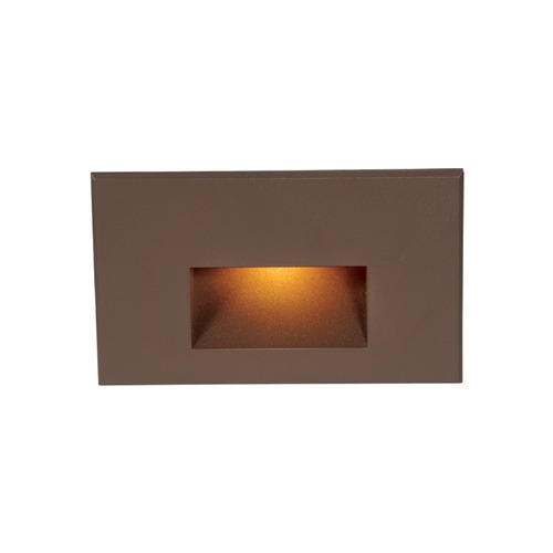 WAC Lighting Bronze LED Recessed Step Light with Amber LED by WAC Lighting WL-LED100F-AM-BZ