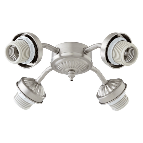 Satin Nickel Fan Light Kit by Quorum Lighting